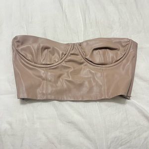Faux Leather Bustier :: ZARA
